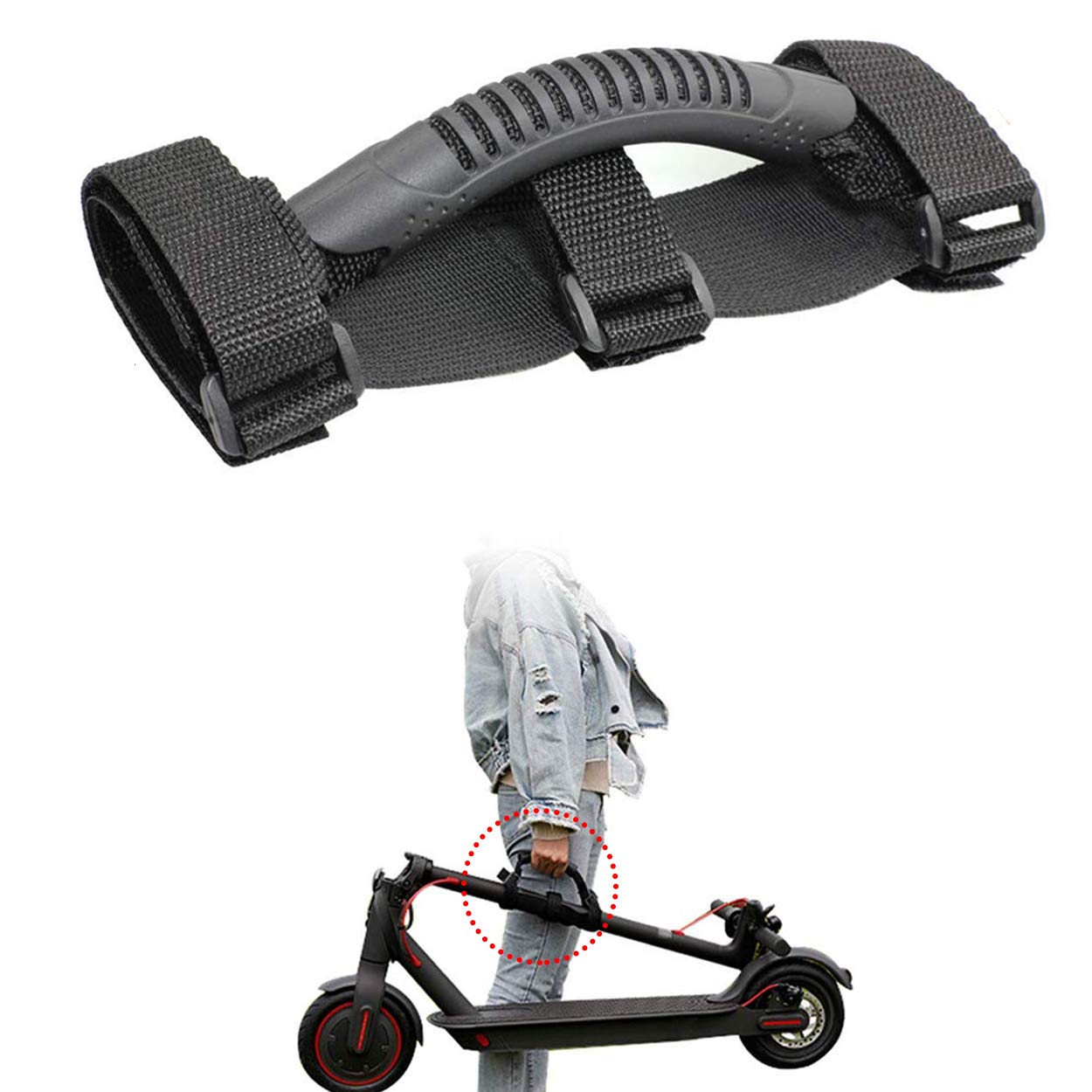KingBaas Scooter Skateboard Hand Strap,Portable Labor Saving Carrying Strap Handle Bandage for Xiaomi Mijia M365 Pro Ninebot Segway ES1 ES2 ES3 ES4 Scooter