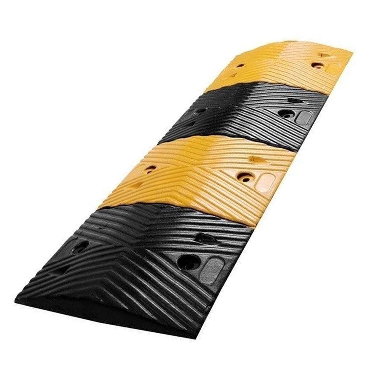 HTTGDGDH Rubber Speed Bump, Speed Ramp, 100Cm Rubber Road Bumps, Used For Asphalt Concrete Gravel Driveway Indoor And Outdoor,