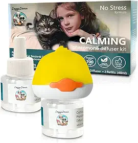 Difusor Calmante de Feromônios para Gatos com Feromônios para Alívio do Estresse - Redutor Natural de Estresse para Controlar Marcação e Agressão - Cobre 65 m² - Difusor Plug-In para Gatos (60 Dias)