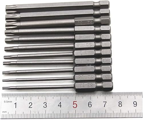 Vista 17 de aiyun Juego de 8 puntas de seguridad, juego de destornilladores magnéticos de seguridad S2 de 6 pulgadas, destornillador de vacío de tiburón T8-T40