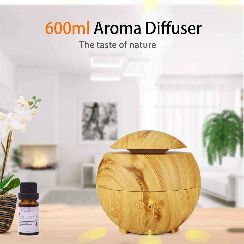Diffusore di Olio Essenziale |Diffusori da 600 ml for Oli Essenziali con impostazioni del Timer, spegnimento Automatico