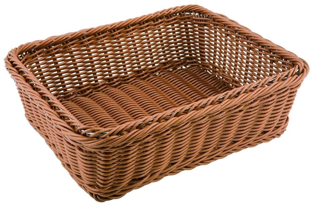 APS CF304 Polypropylene Natural Rattan Basket, 1/3 GN