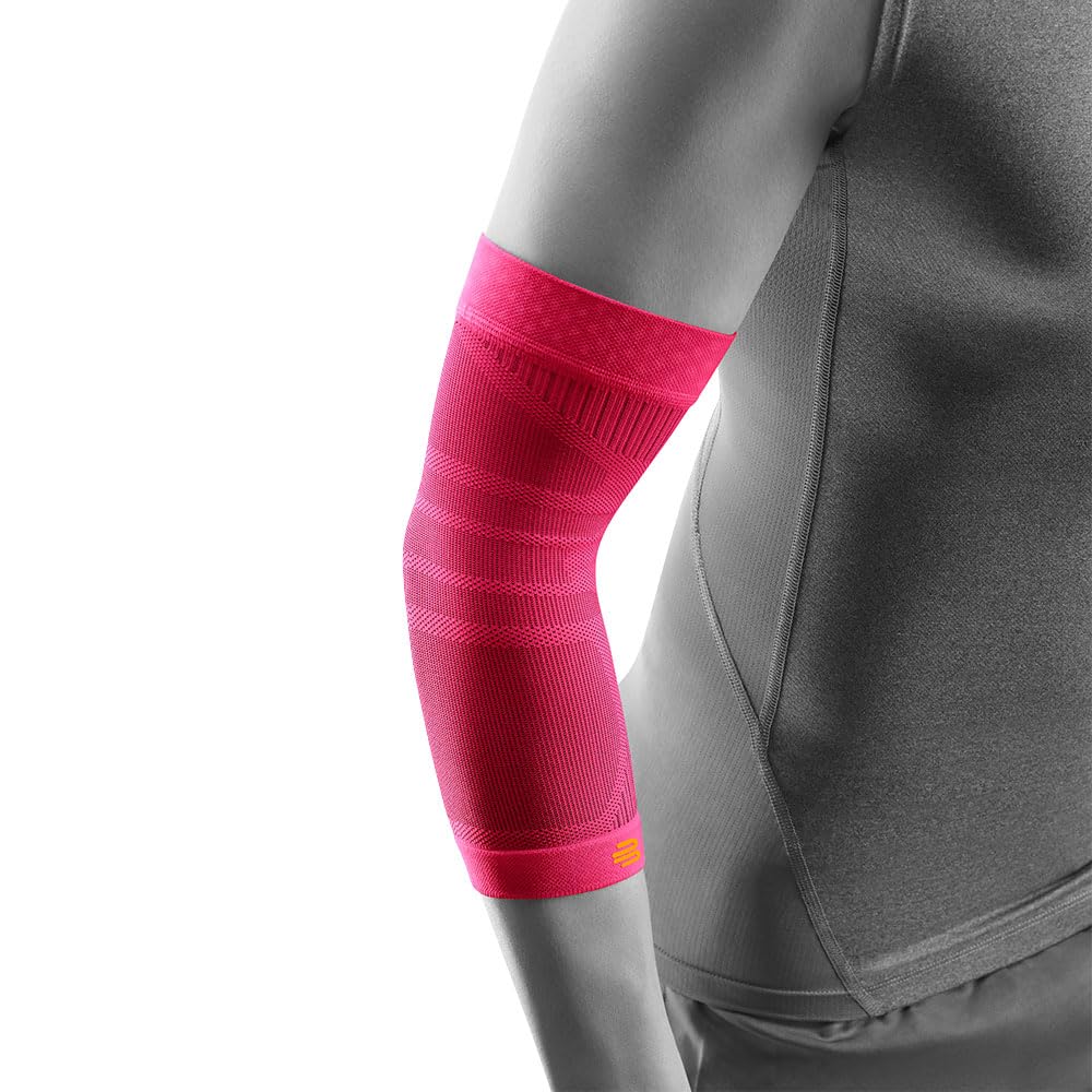 Bauerfeind Codera deportiva de compresión para codo, 1 codera unisex con compresión, para baloncesto, atletismo y deportes de pelota y golpeo, se puede llevar a la derecha e izquierda