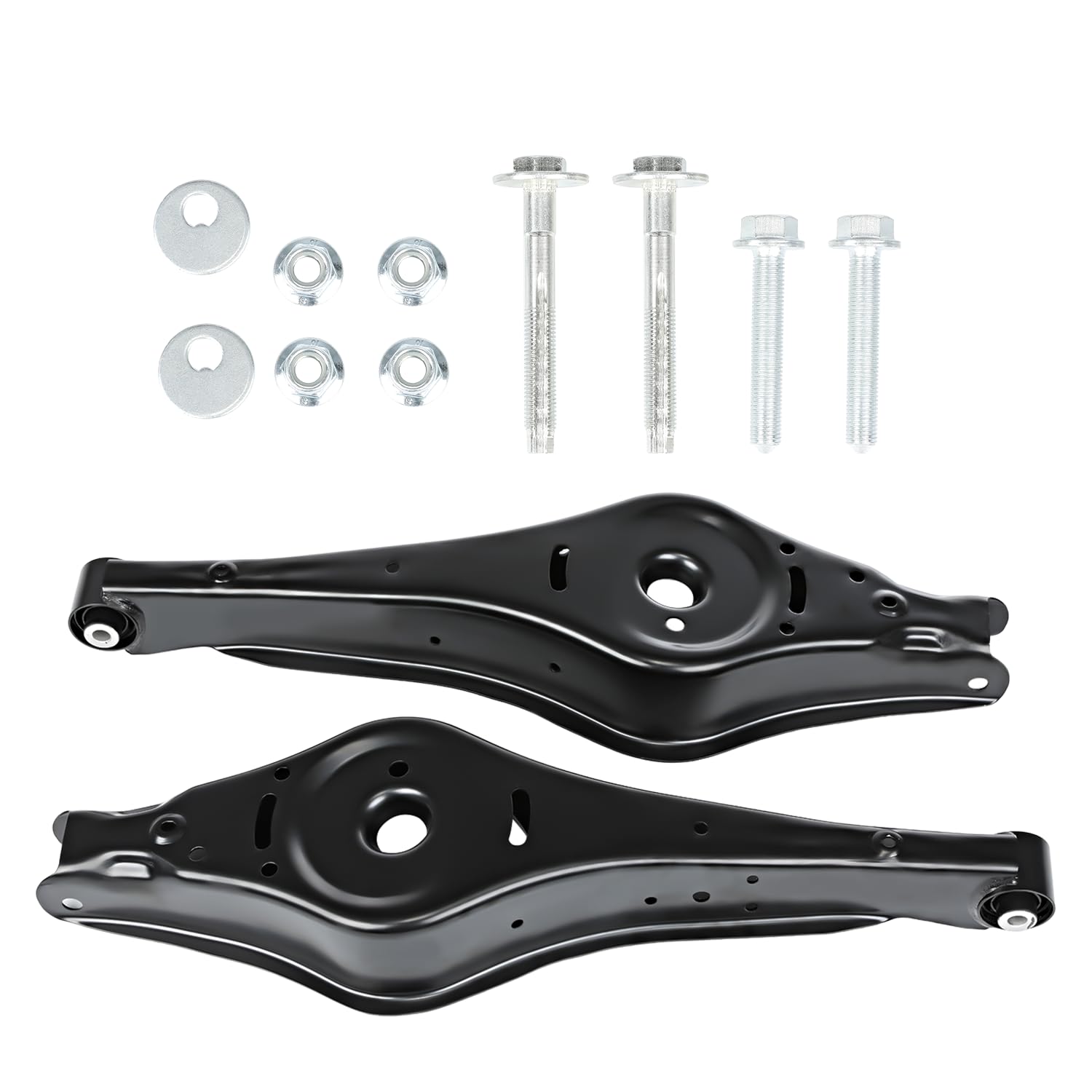 2x Braccio oscillante posteriore in basso a sinistra e destra Compatibile con Audi A3 8P1 per Seat Leon 1P1 per Skoda Octavia II 1Z3 per VW Golf V VI 1K0506311S, 1K0505311T