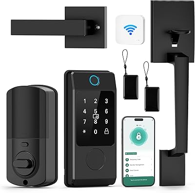 Keyless Smart Lock, 3-in-1 Camera+Doorbell+Fingerprint , WiFi with ...