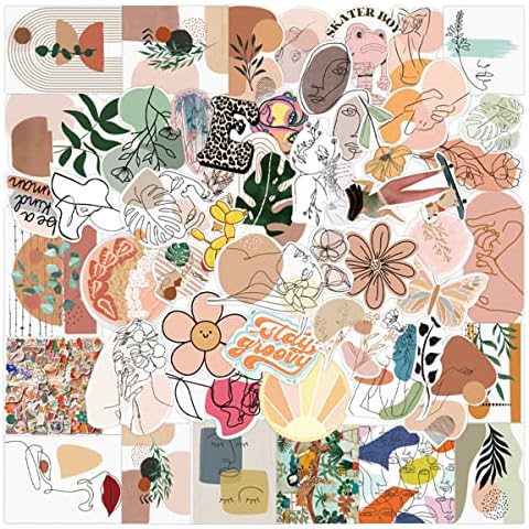 NAVK Vintage Stickers Aesthetic Pack-50Pcs, Bohemia Vinyl Sticker Decoration for Car Laptop Water Bottle Skateboard Phone Scrapbooking, Trendy Gifts for Girl Boy Adults Teens Cover