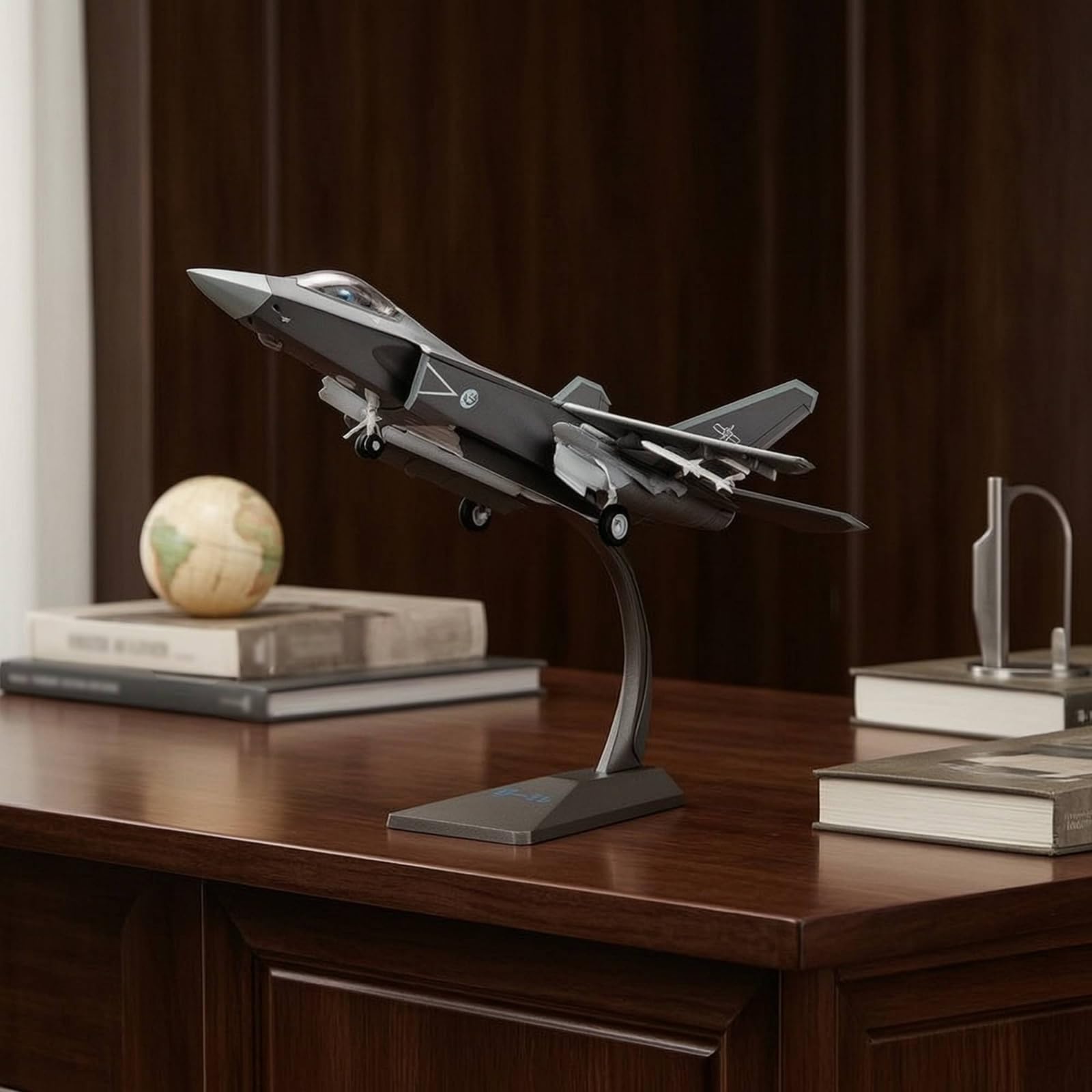 Aereo da Combattimento Modello Aereo Militare Jet da Caccia Aeromodello Collezionabile Miniatura Metallo Lega Zinco Finitura Opaca con Marcature per