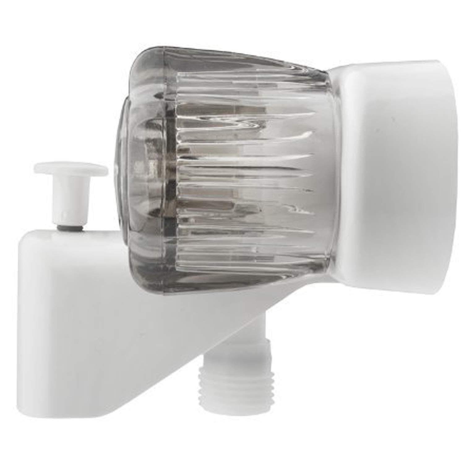 Laguna Brass 3210AWT/4120WT RV/Samochód kempingowy dwa uchwyty niemetaliczny zawór przelewowy z pasującym zestawem słuchawkowym prysznicem, białe wykończenie