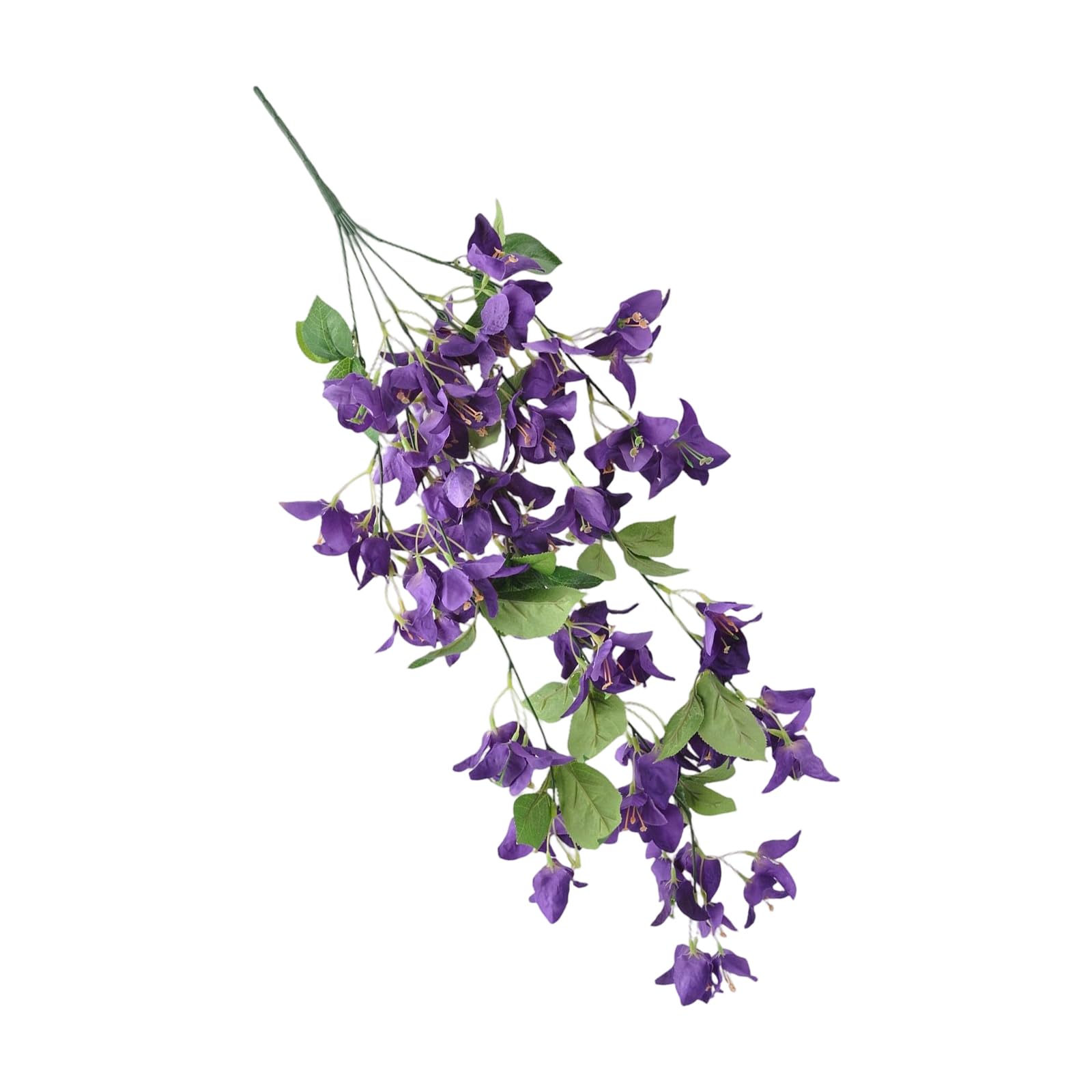Decorative Flower Wall Branch with Silk-Like Bougainvillea Petals, 31.5 in Accent for Home and Event Display Use Artificial Bougainvillea Wall Drape Faux Flower Decor Cascading Floral Branch Silk Home