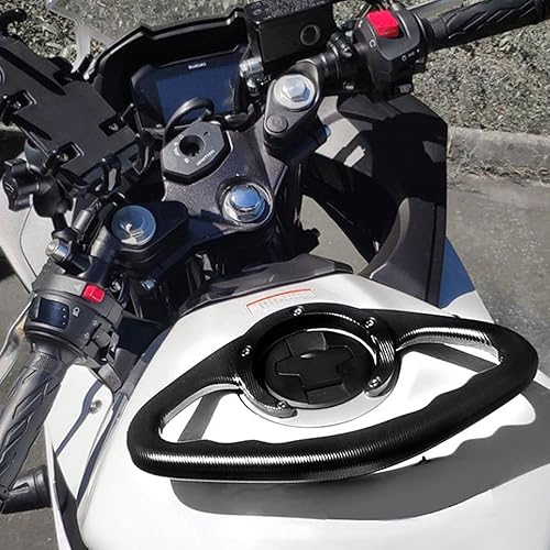 Miniatura 7 de Reposabrazos de pasajero para motocicleta, barra del tanque de gasolina, empuñaduras de manillar con barra de 5 agujeros, compatible con K-awasaki