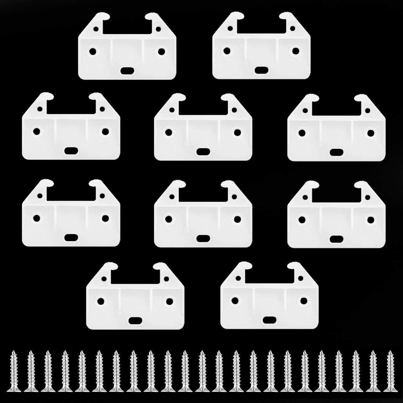 HONSNkS 10 Pcs Plastic Drawer Track Guides With Screws - Replacement Parts For Dressers & Cabinets - View #12