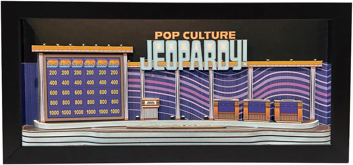 Pop Culture Jeopardy! set shadowbox diorama