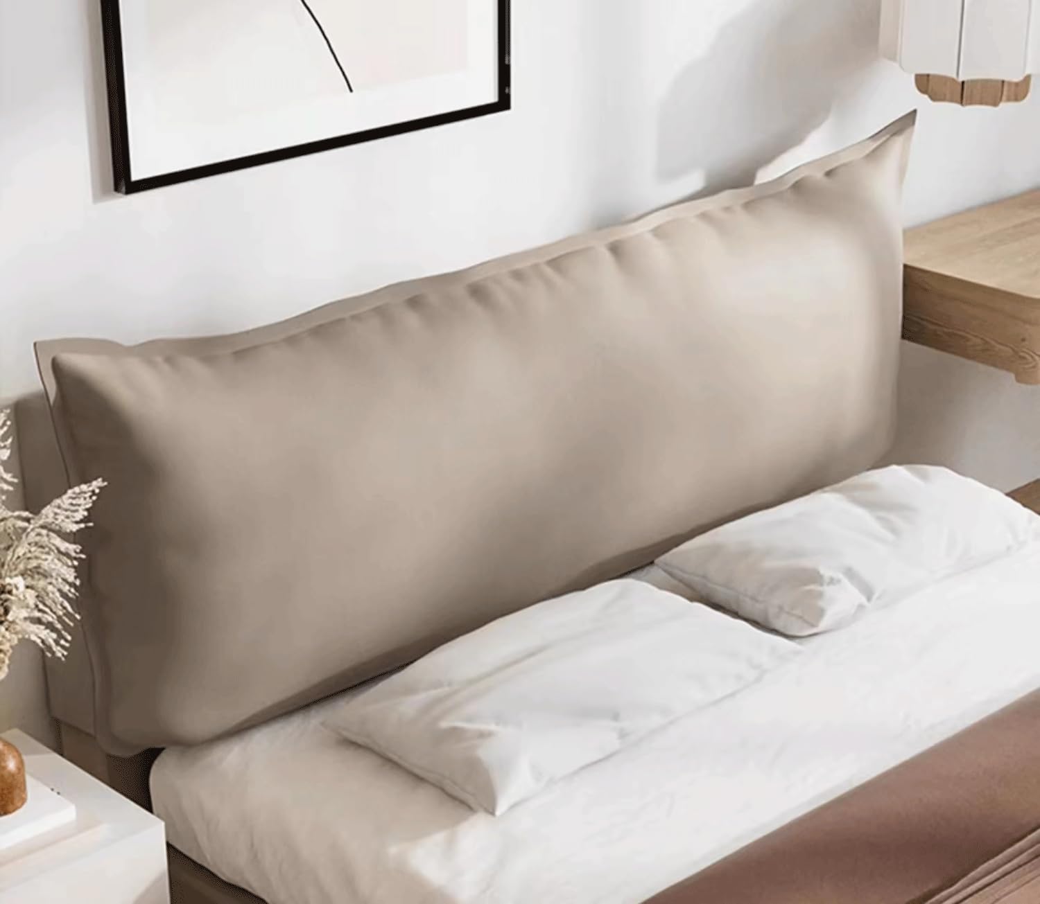 MGEMJMJ Headboard Cushion,Upholstered Bed Backboard Wall Pillow,Modern Premium Padded Headboards In Bedroom(Size:No headboard 74.8"/190cm,Color:A)