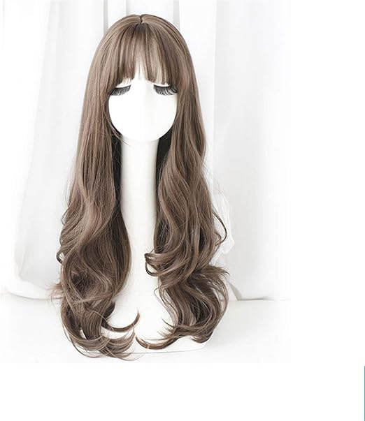 Amazon Co Jp ウィッグ女性ロングヘアフードロングカーリーヘアビッグウェーブ ふわふわナチュラルキュート現実的なマイクロカール完全な頭部ミディアムロングヘアーフリーサイズ Size A ビューティー