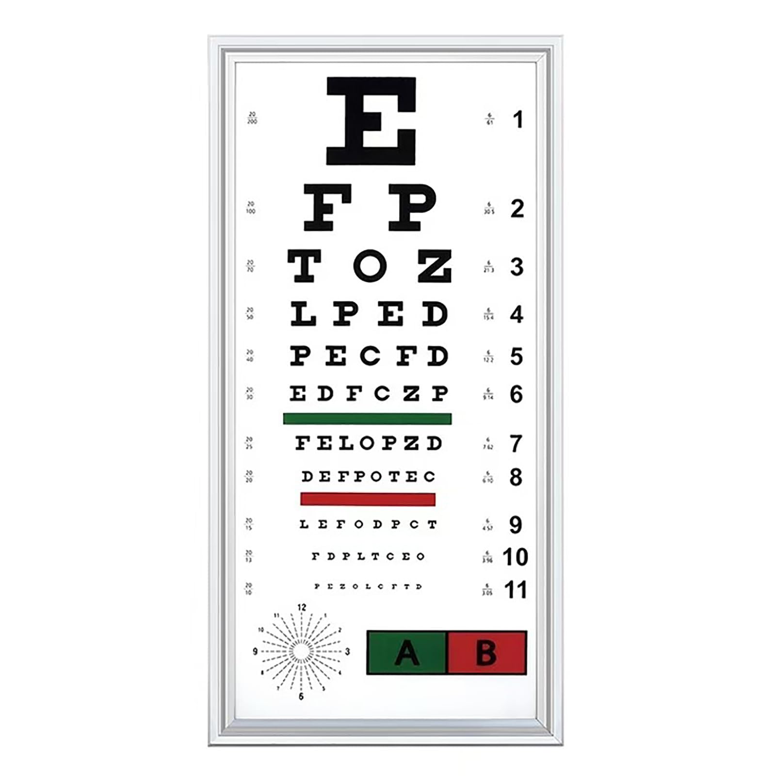 FBJAMZ High-Definition LED Eye,Chart with Remote Control,Visual Acuity Test for Hospitals Schools, Accurate Distance Measurement (L)