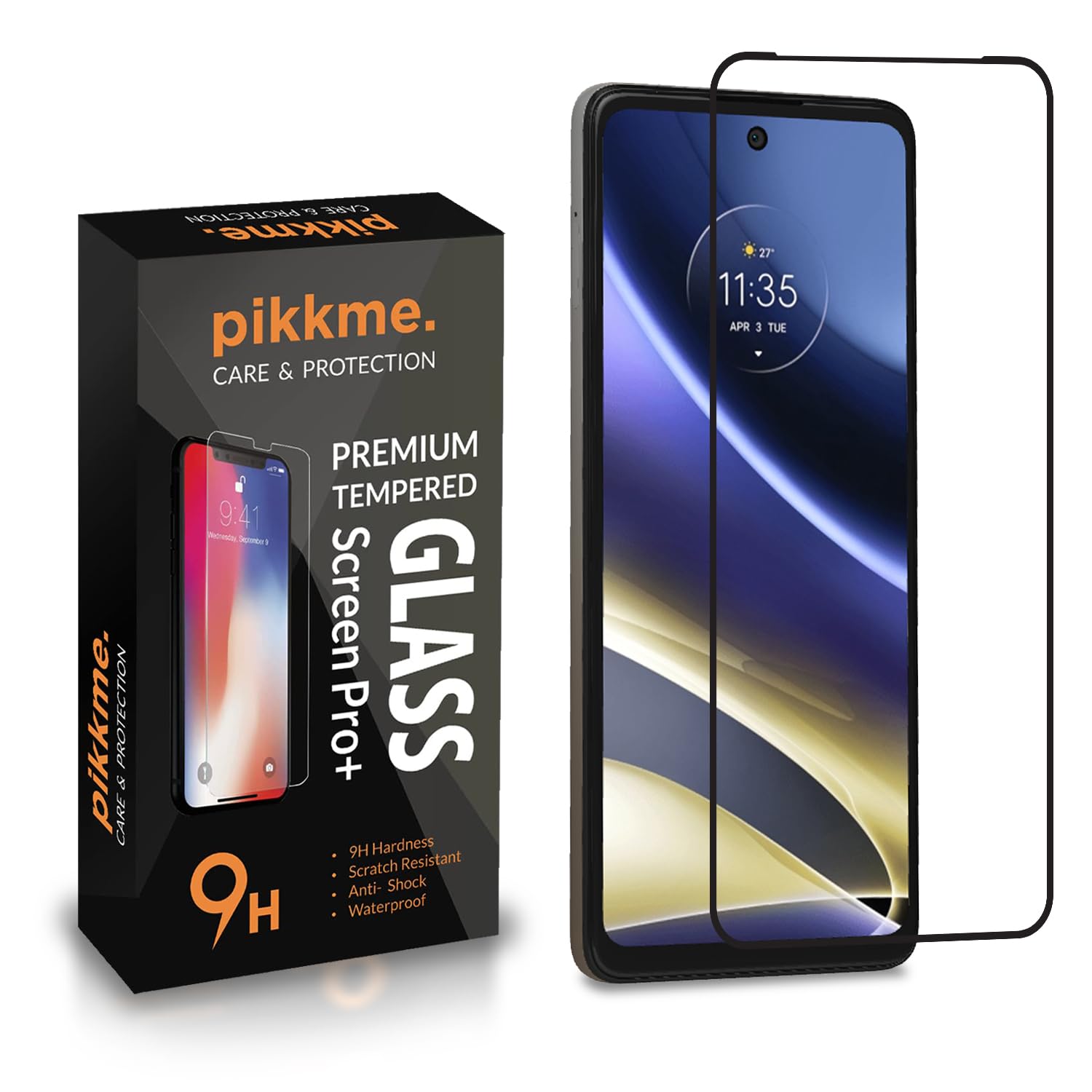 Pikkme Tempered Glass Screen Protector for Moto G51 5G Edge to Edge Coverage with Easy Installation kit (B0CNZSP9G1) Amazon Price History, Amazon Price Tracker