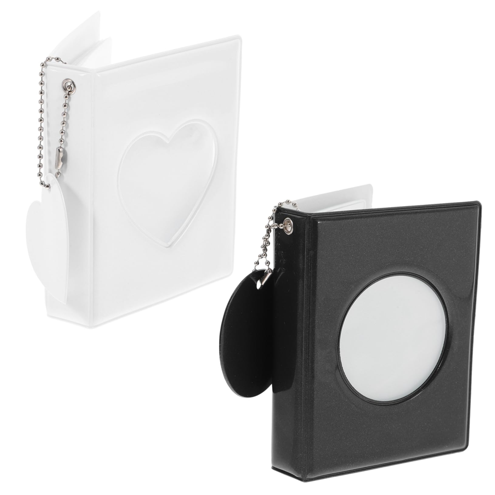 SOLUSTRE Photo Card Binder Book Portable Holder for Kpop Photocards Small Photo Album Decorative Round Shape