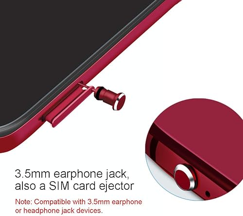 Miniatura 10 de Cubierta de puerto USB tipo C, protectores de metal antipolvo, 2 unidades, compatibles con Samsung Galaxy S23S22S21 MacBook Pro Air (negro)