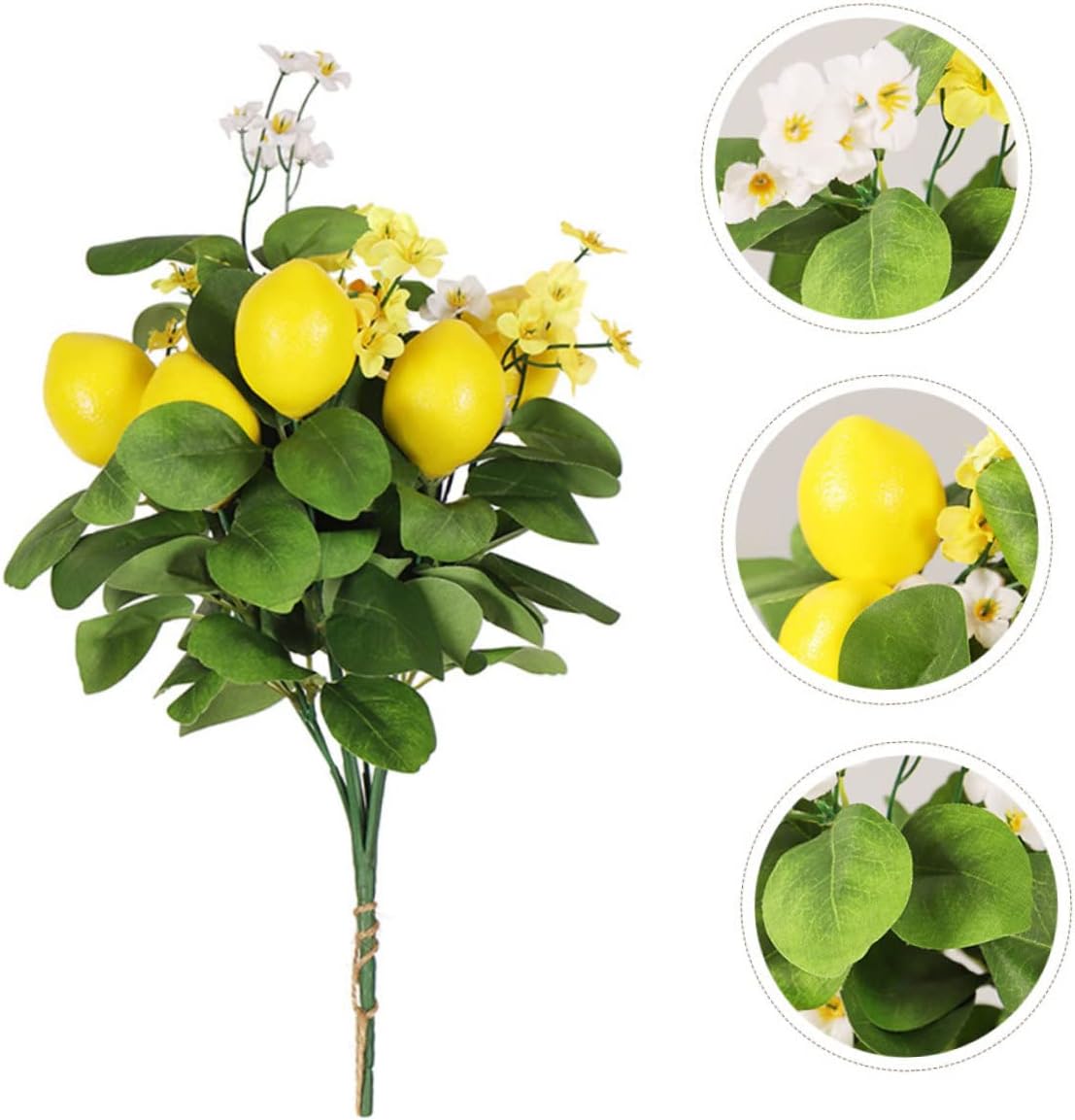 IMIKEYA 5pcs Artificial Lemon Floral Bouquet Simulated Lemon Branch Flowers for Home Decor DIY Arrangements Party Centerpieces and Photo Props Bright and Decoration