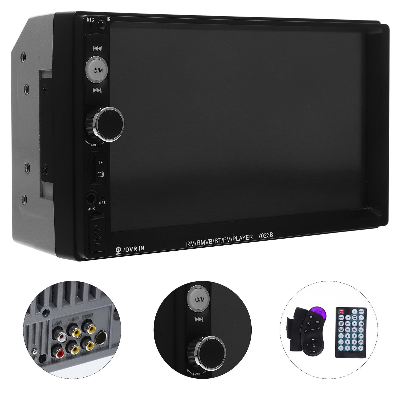 DOITOOL Estéreo de Coche de Doble DIN Pantalla Táctil de 7 Pulgadas, Radio FM, Reproductor Multimedia, Compatible con Sistema de Conectividad para Coche, Negro