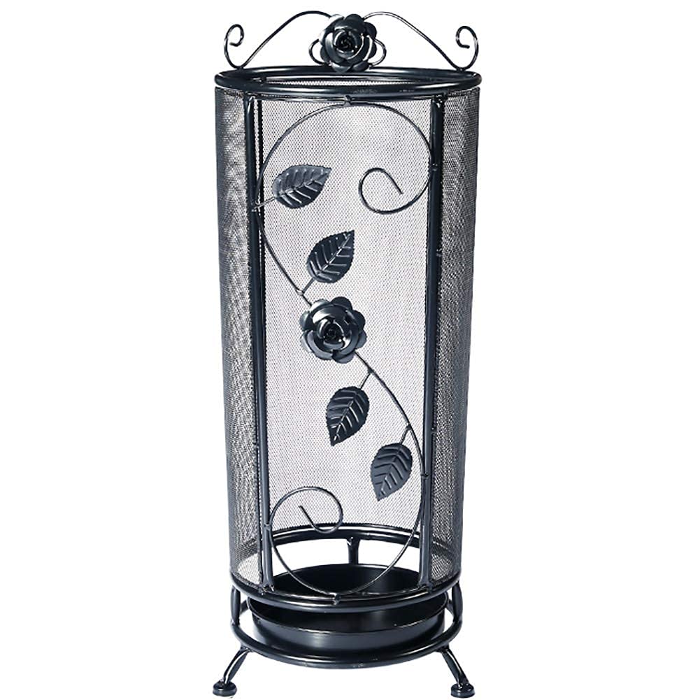 Support de parapluie baril noir design créatif pour entrée de maison et bureau