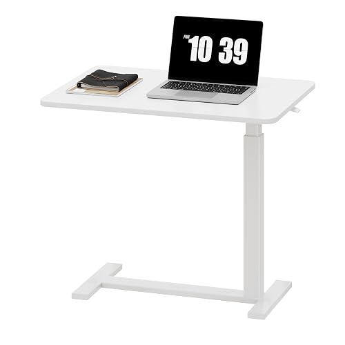 Sweetcrispy Adjustable Overbed Bedside Table with Wheels