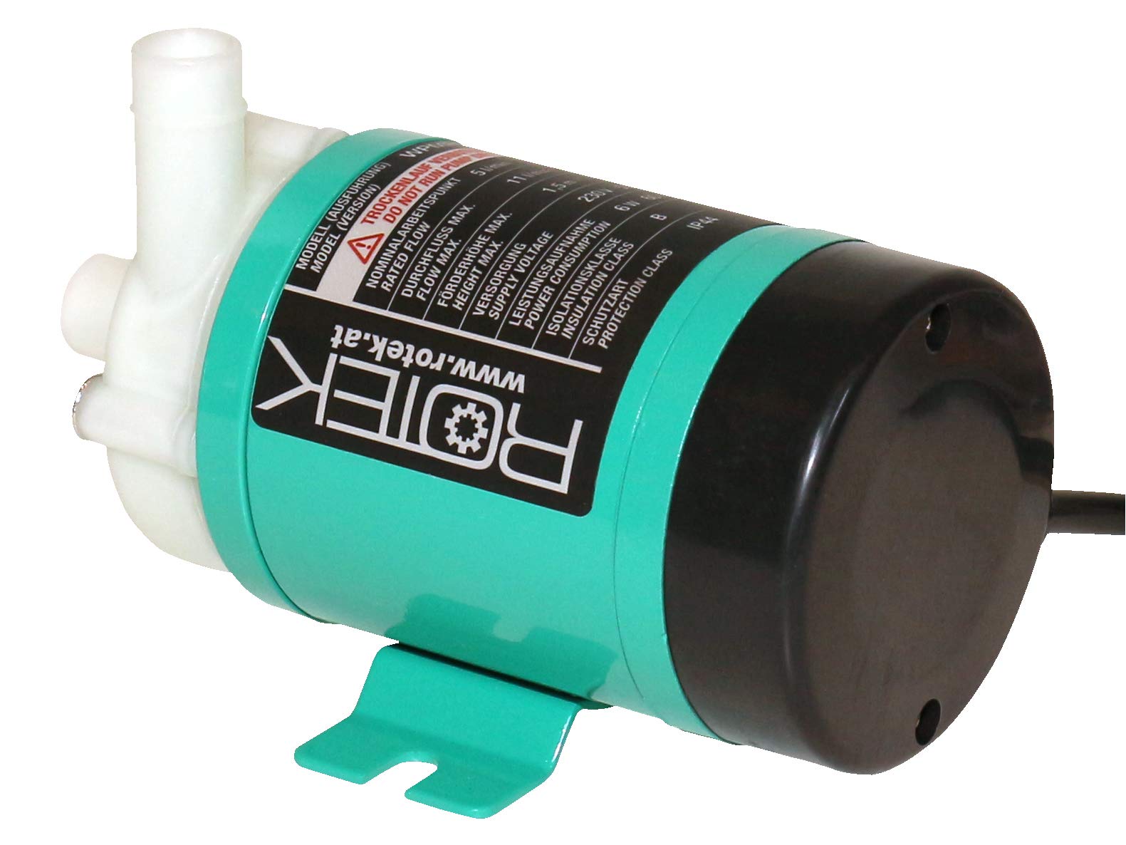 Magnetisch gekoppelte, lebensmittelechte 230V Mini-Kreiselpumpe für Chemie und Reinanwendungen, WPMP-AA006-011-02