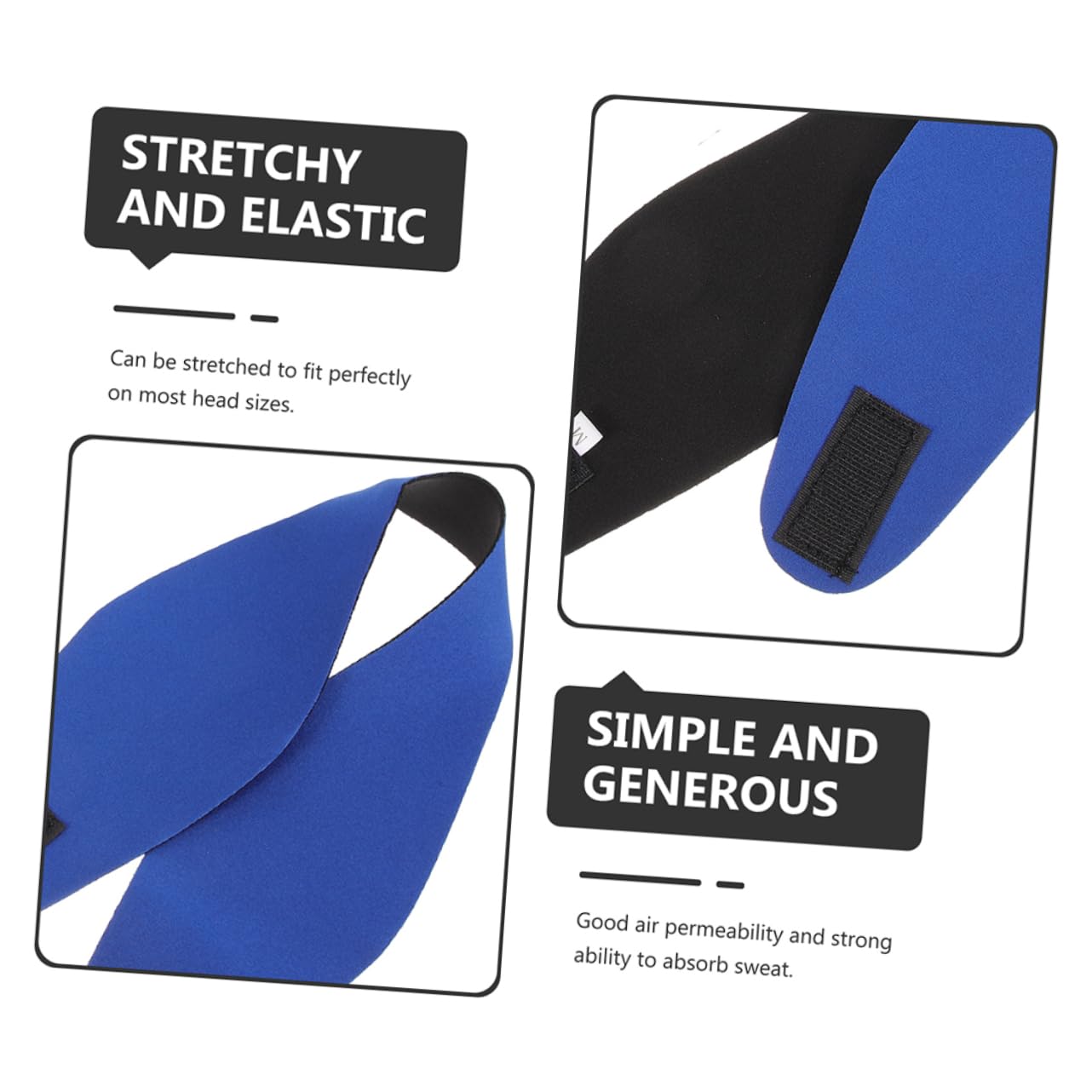 TOVINANNA Stylish Diving Headband Set 4pcs Boys and Girls Headbands Ear Covers Soft Breathable for Swimming Fitness