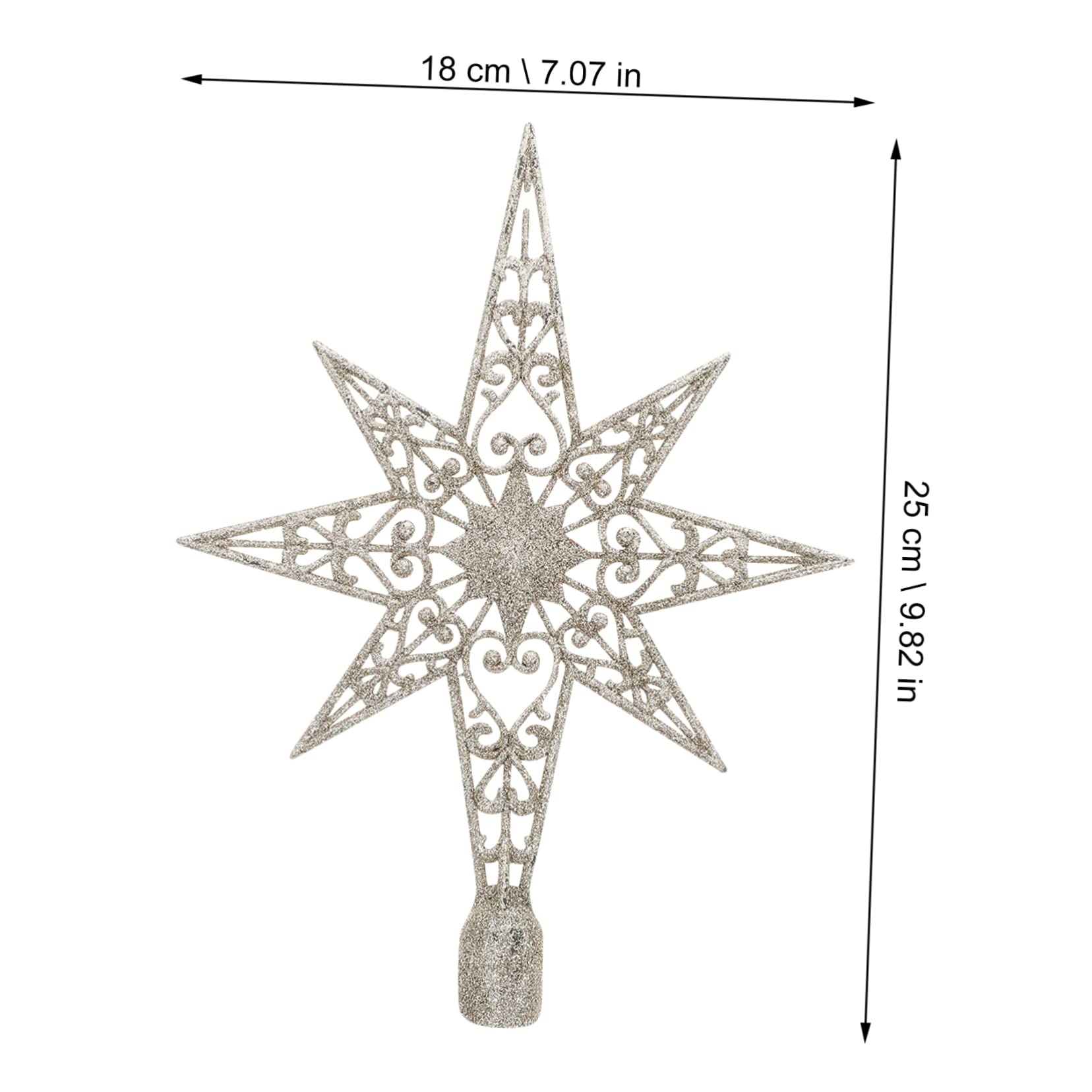 Cabilock 4 Piezas Estrella Superior del Árbol De Navidad Felpa Reluciente Adornos Estrella De Copa De Árbol Adorno De Árbol De Navidad Espumoso Decoración Pararse Luces El Plastico