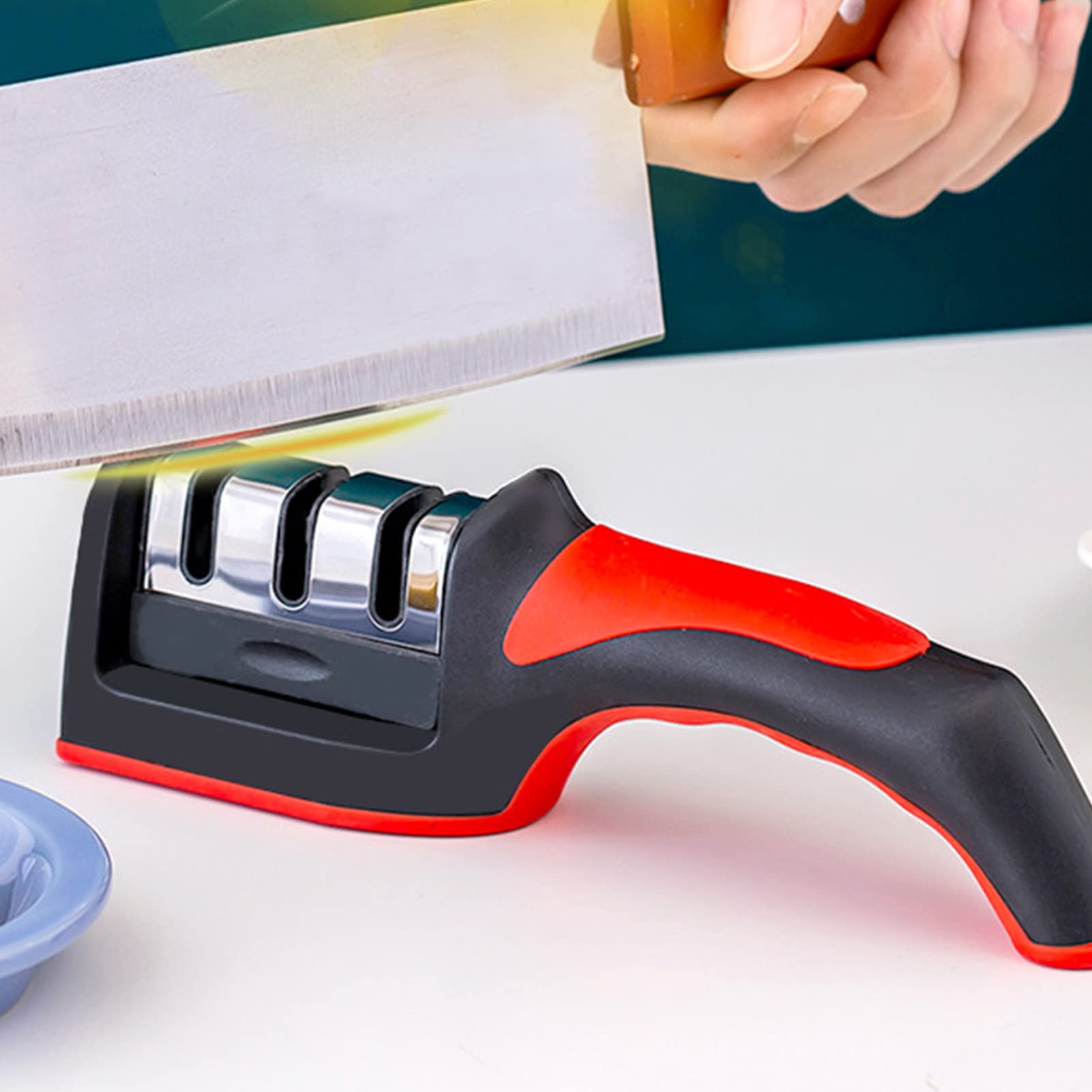Sunicon Aiguiseur De Couteaux Électrique Multifonction – Angle Réglable, Compact Et Stable