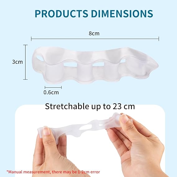 SUNFATT Toe Separator,Gel Toe Spacers for Overlapping Toes