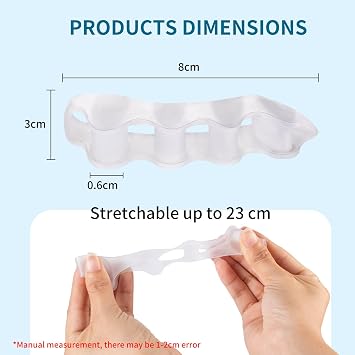SUNFATT Toe Separator,Gel Toe Spacers for Overlapping Toes