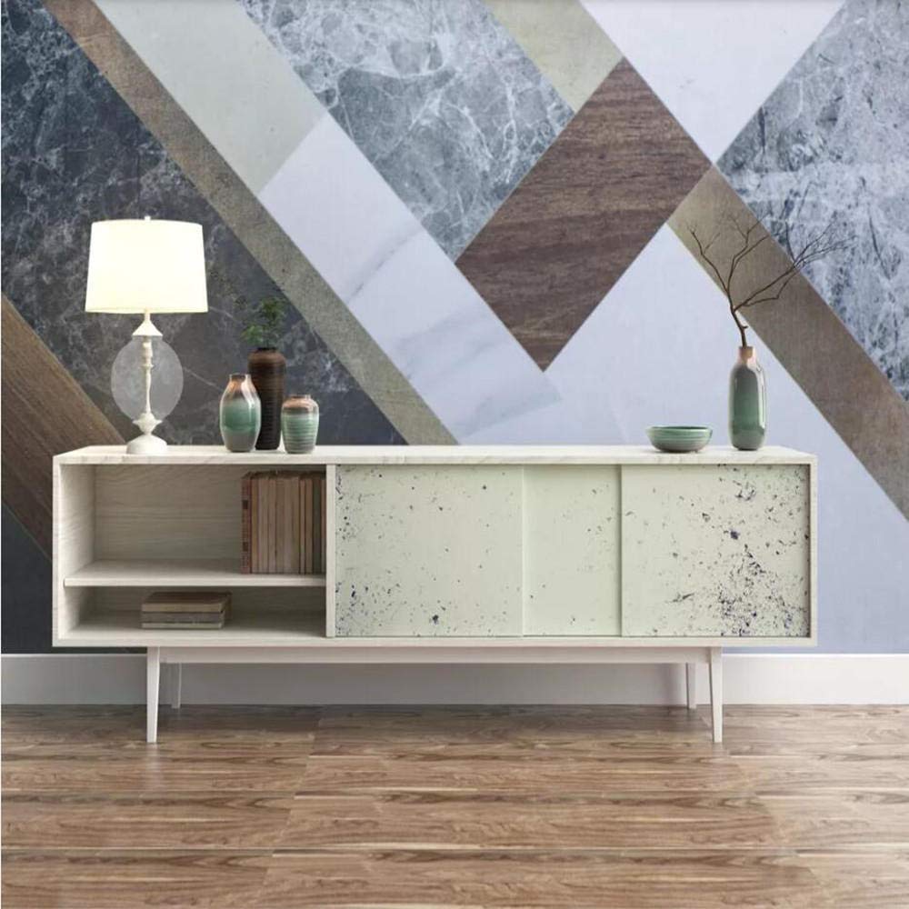 Papier peint 3D marbre pour créer un mur d'accent moderne dans votre salon