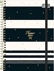 Tilibra - Planner Espiral 12,9 x 18,7 cm West Village 2026 - Listras Finas e Grossas