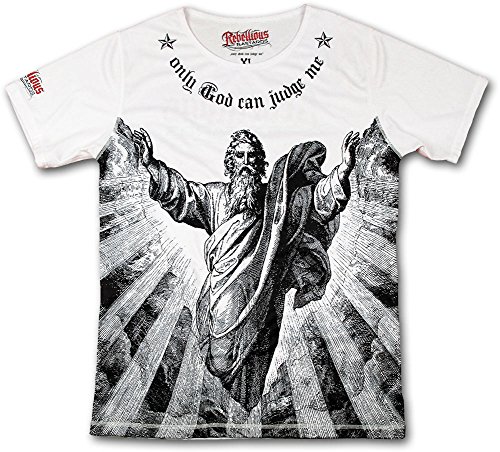 Rebellious Bastards "Only God Can Judge Me" Sophisticated Tattoo Men T-Shirt L #TOP3