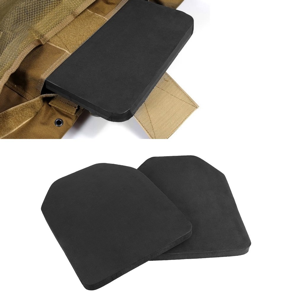 Veste Tactique Protection Pad, 2 Pcs EVA Léger Assiette Ensemble Airsoft Paintball Gilet Protection Retour Protection Pad Grand Accessoire pour Airsoft Et Paintball