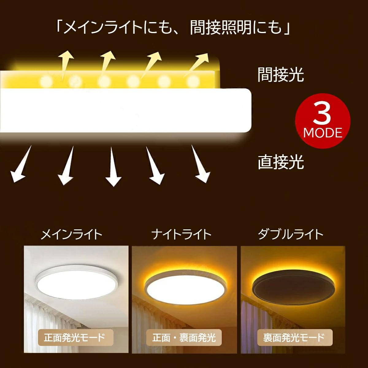 Amazon.co.jp : シーリングライト LED 8畳 10畳 調光 調色 おしゃれ 