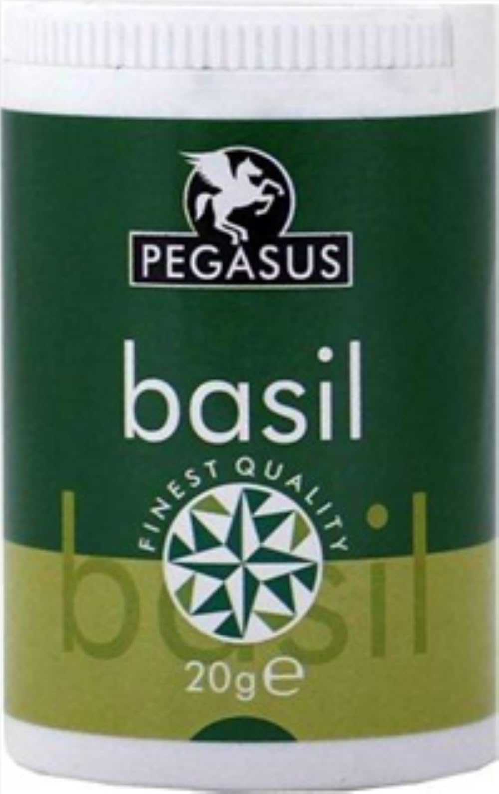 PEGASUS Basil 20g Dried Basil Herb for Flavoring, Garnishing, Ideal for Italian Dishes, Soups, Sauces, Salads, Vegan, Non-GMO, Gluten-Free Pack of 1, Pure Natural Basil