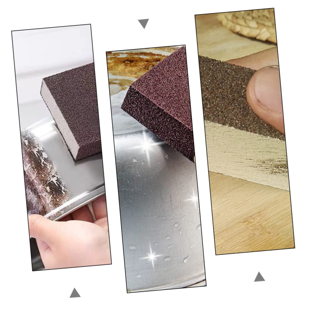 MAGICLULU 12piezas Unidades Esponjas De Lijado Multifunción para Limpieza De Ollas y Sartenes Esponjas Abrasivas para Cocina Uso Mojado y Seco Elimina Óxido y Suciedad