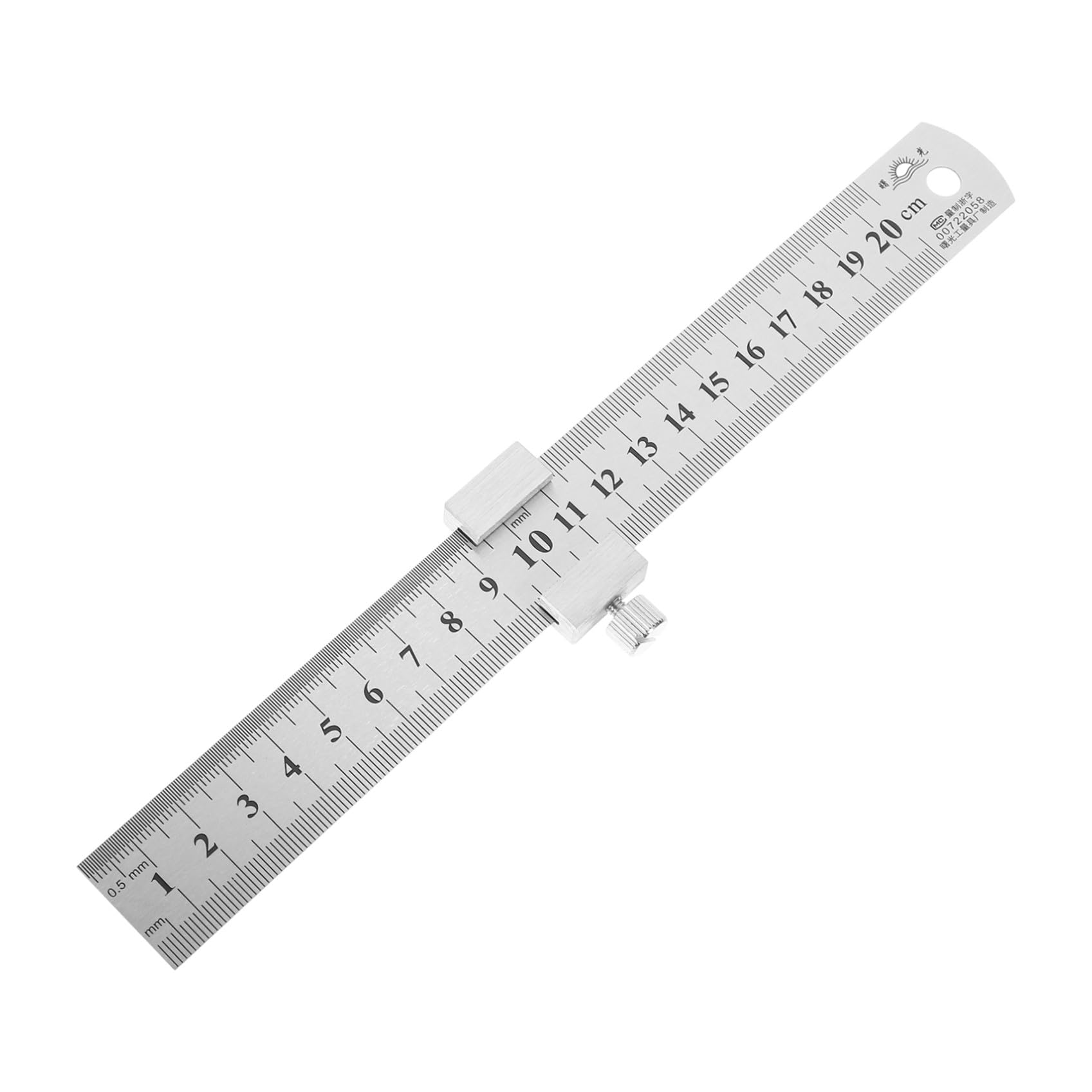 Angoily 4 Set Righello in Acciaio Inossidabile con Blocco Posizionamento Resistente e Antiruggine per Falegnami Architetti e Ingegneri Strumento Misura Compatto e Durevole