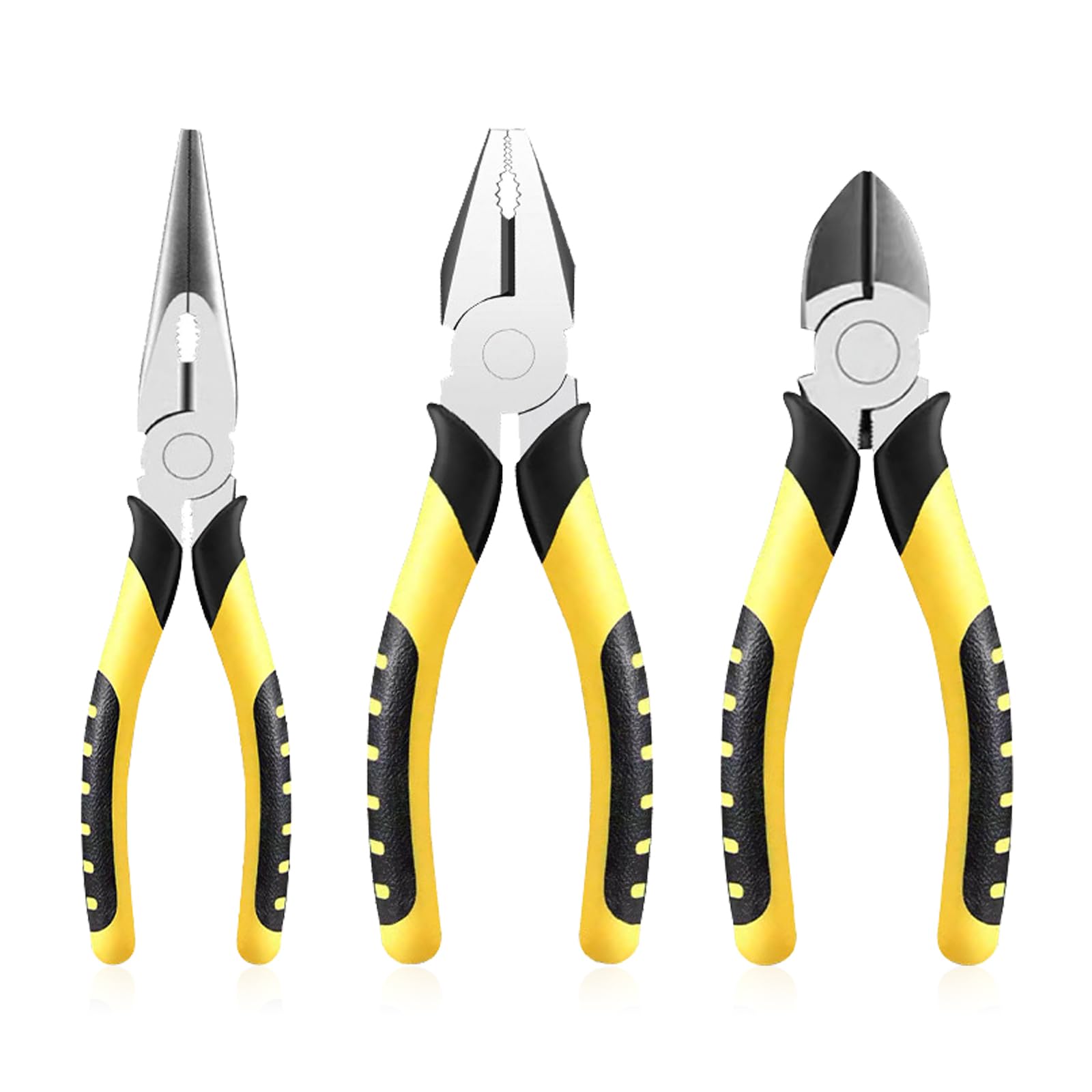 ZeroNineProfessional Pliers Tool Set, 6" Long Needle Nose Pliers,6" Diagonal Cutters und 6" Linesman Pliers for Basic Repair, DIY Projects and Home Maintenance