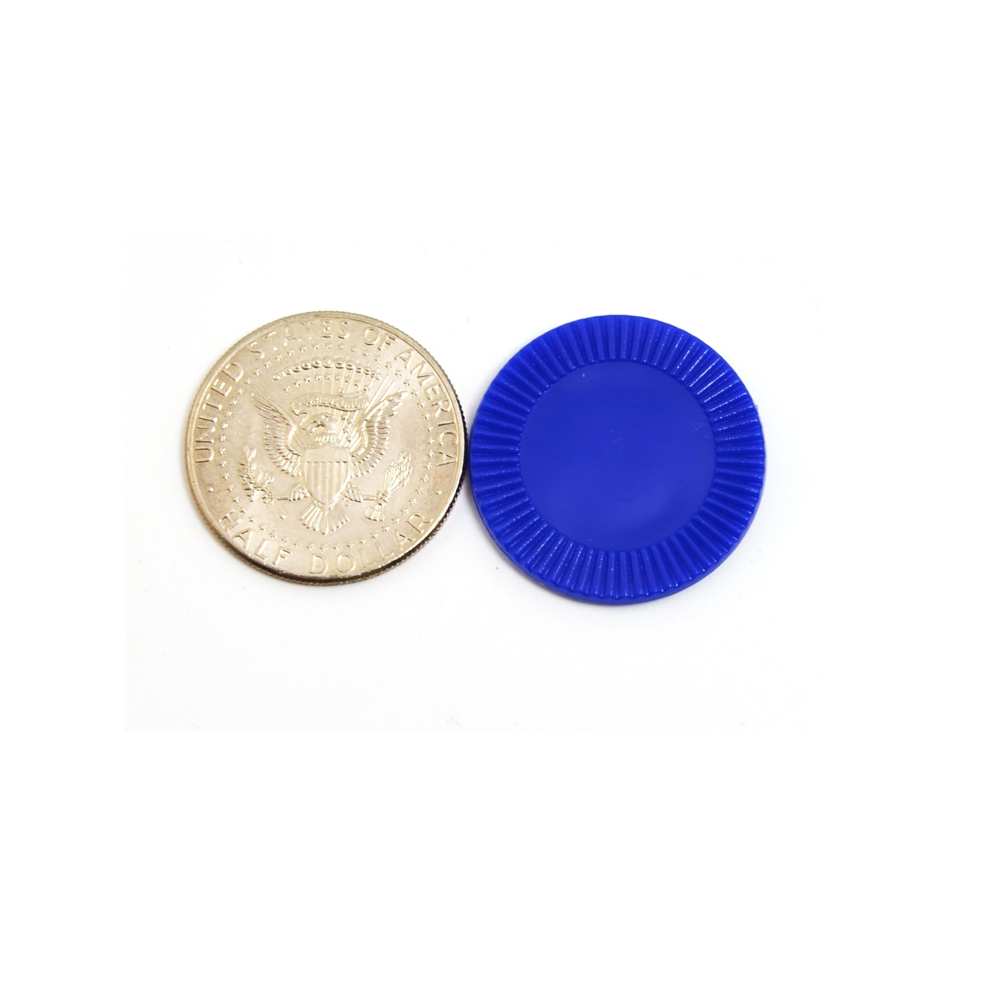 Smartdealspro 32mm Opaque Plastic Learning Counters Mini Poker Chips Games Tokens with Storage Box (Sunflower, 64pcs, Dark Blue) - Image 2