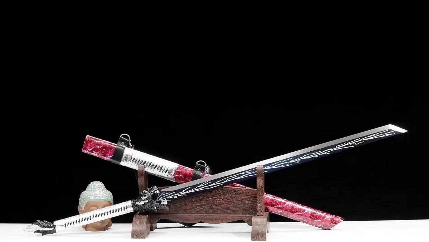 オリジナル Wylsg サムライソード 日本刀 アートワーク刀のレトロな装飾の練習ばね鋼鍛造中国風ワンピースロング唐恒ナイフmoナイフ 冷兵器 コスプレ武器
