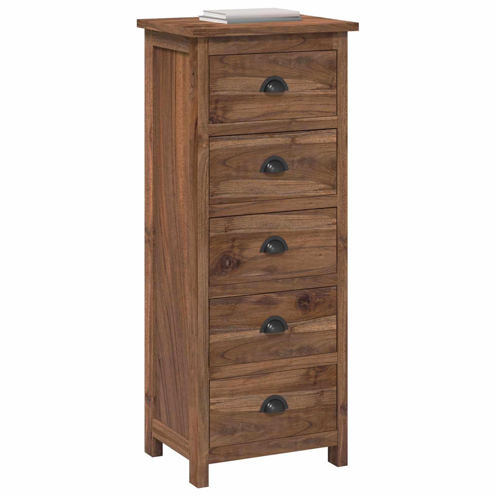 Commode Naturel 45 x 35 x 110 cm Bois de Teck Massif,Meubles,Armoires & Meubles de Rangement,Commodes,24.82 kg-42017962