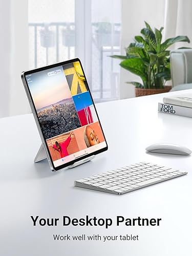 Miniatura 10 de UGREEN Paquete de 2 soportes para tableta, soporte portátil ajustable de escritorio, accesorios de escritorio para oficina en casa, compatible con