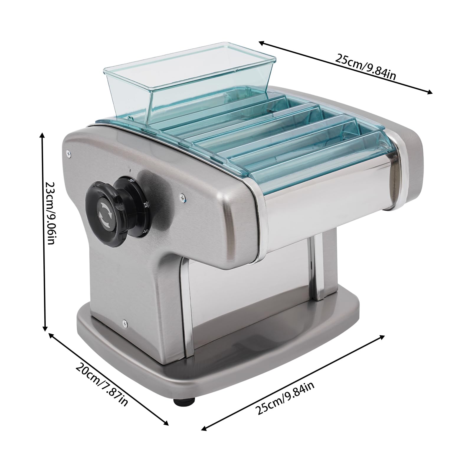 Electric Noodle Maker Automatic Noodle Maker Stainless Steel Fresh Dough Roller Noodle Maker Dough Roller Press 135W Commercial Home Hotel