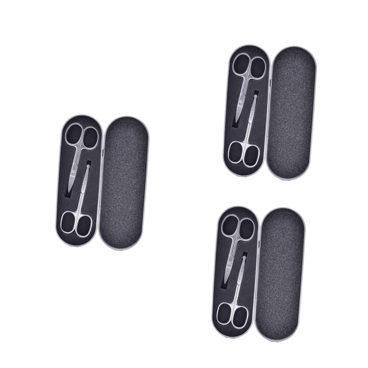 3 Set Acciaio Inossidabile Per Sopracciglia E Naso Strumento Rifinitura Sicuro E Design Ergonomico E Punte Arrotondate Per Facile 2 Pezzi * 3