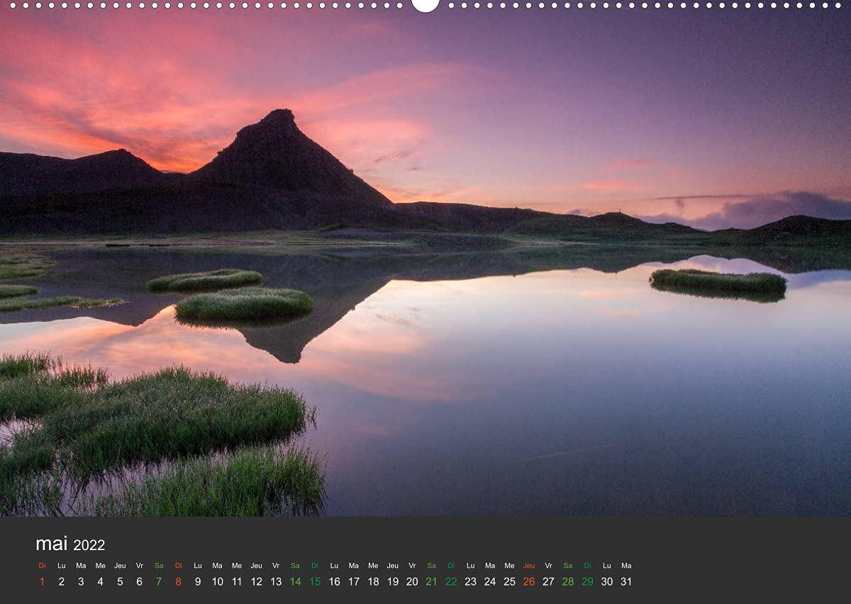 Lacs de montagne. Miroir des cimes (Premium, hochwertiger DIN A2 Wandkalender 2022, Kunstdruck in Hochglanz): Découvrez chaque mois, des photographies ... mensuel (Calendrier mensuel, 14 Pages )