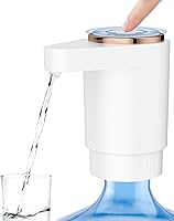Vista 7 de Bomba de botella de agua, dispensador de agua eléctrico portátil para botellas de 5 galones, carga USB, interruptor automático, batería recargable