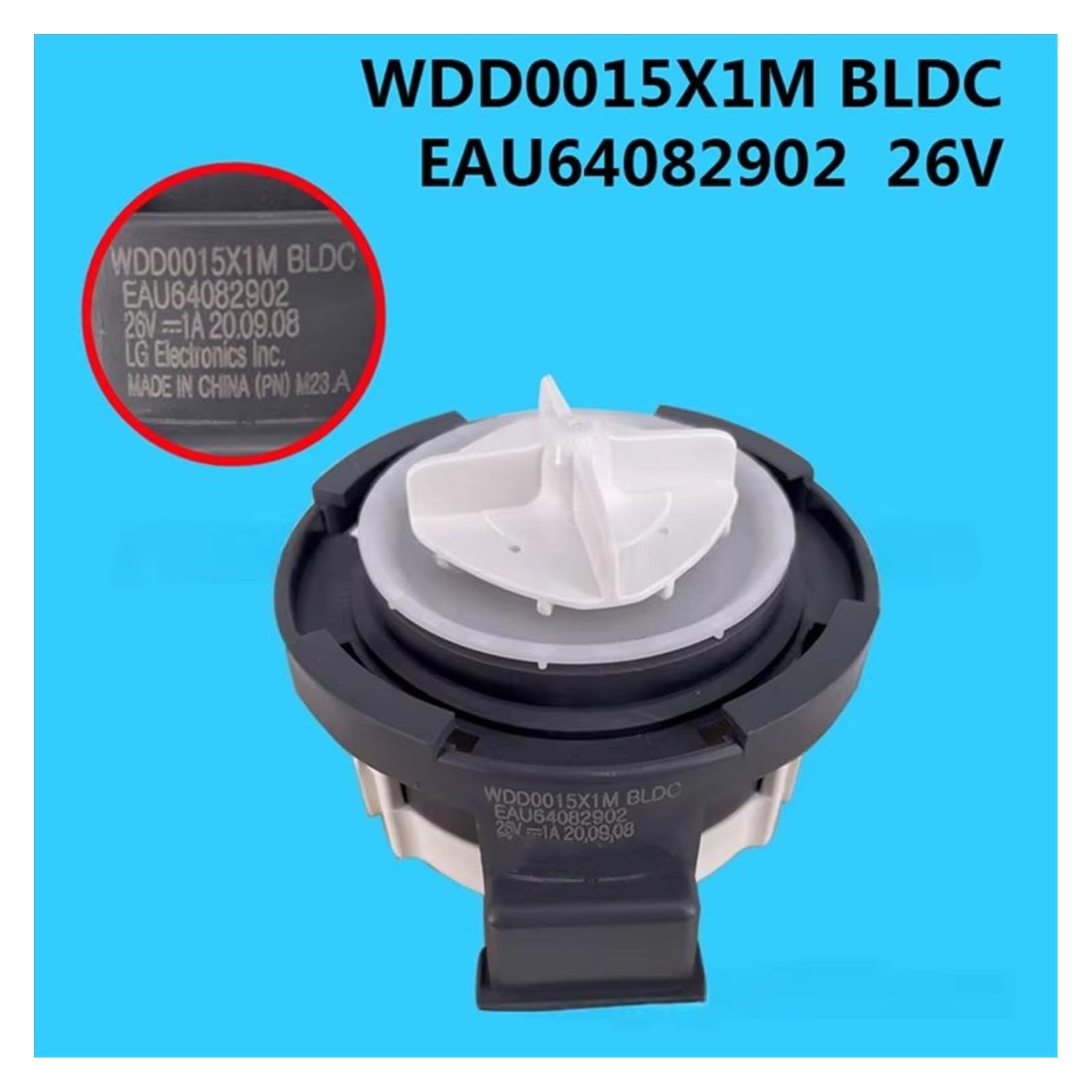 Laugenpumpe Waschmaschine Für WDD0015X1M BLDC EAU64082902 26V Ablaufpumpe Motor Für Waschmaschine Waschmaschine Entwässerung Montage
